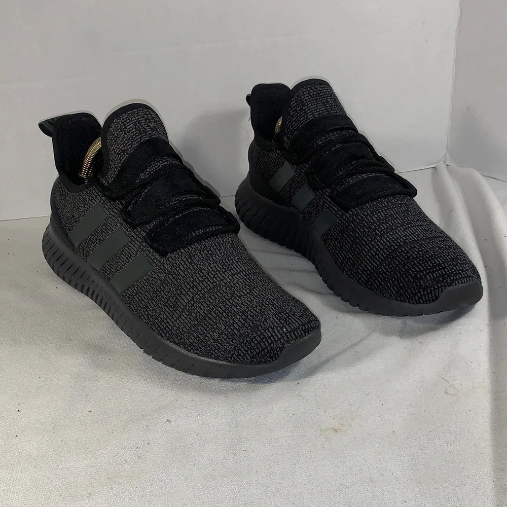 Adidas Men’s Kaptir 3.0 ‘Core Black/Carbon Grey’ Knit Running Sneakers